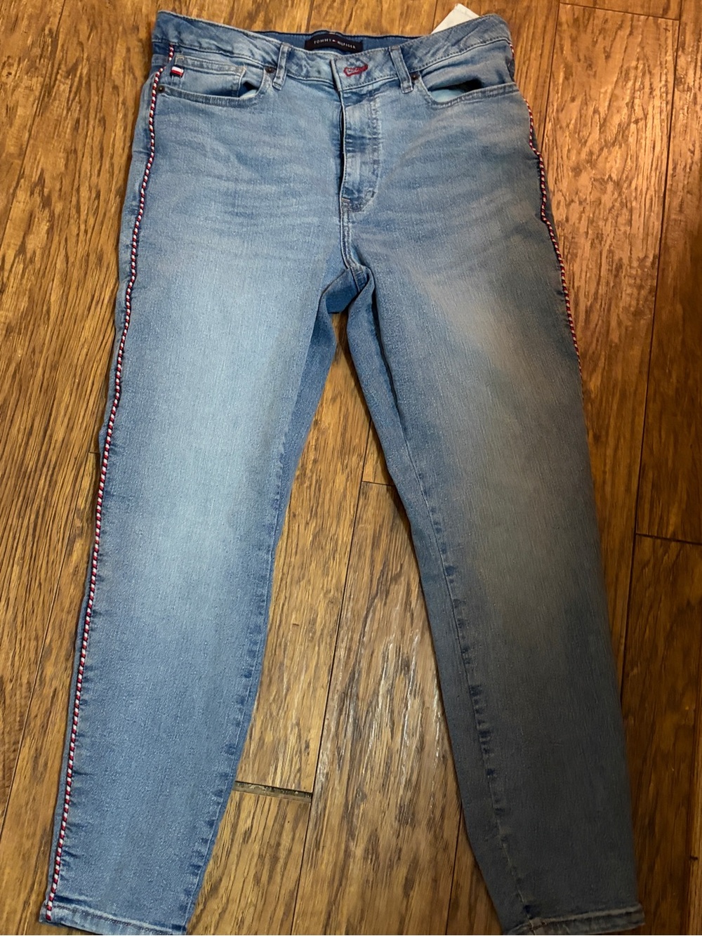Tommy Hilfiger Light Blue Women's Skinny Jeans with Side Trim